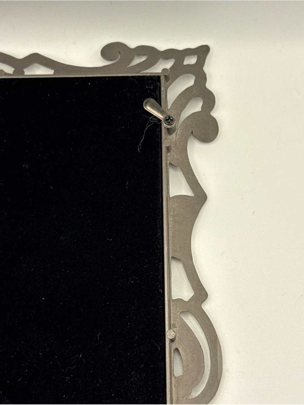 Vintage 8x10 Photo Ornate Scroll Silver Metal Picture Frame Weston Taiwan - Picture 11 of 13